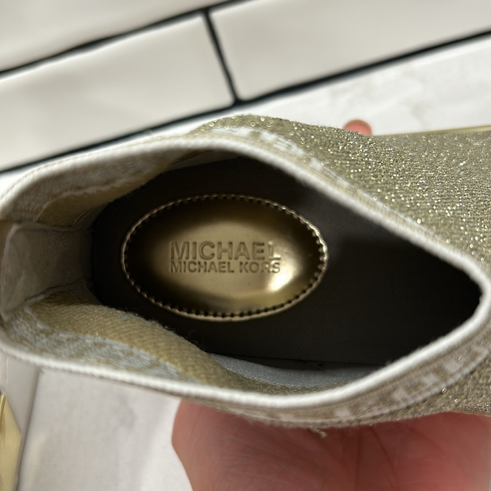 MICHAEL KORS GROVER Slip-On Sneakers Metallic Size: 7 - Picture 12 of 16
